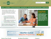 Tablet Screenshot of eldercarehelper.com